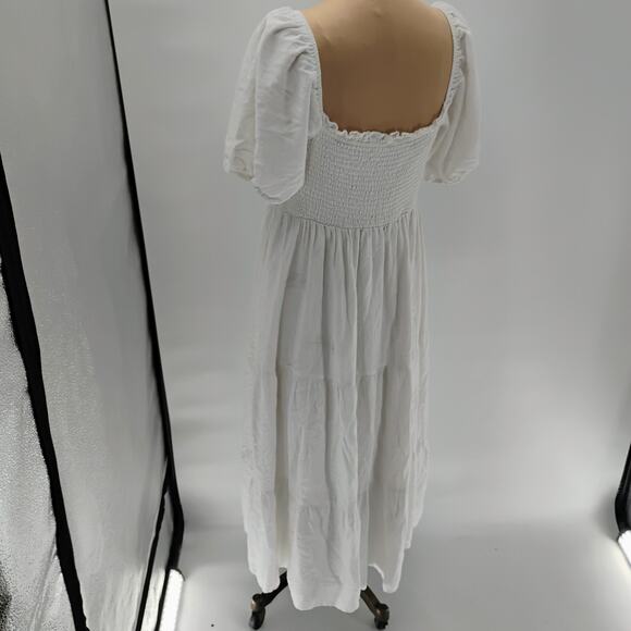 Abercrombie & Fitch White Puff Sleeve Sundress - Picture 7 of 16